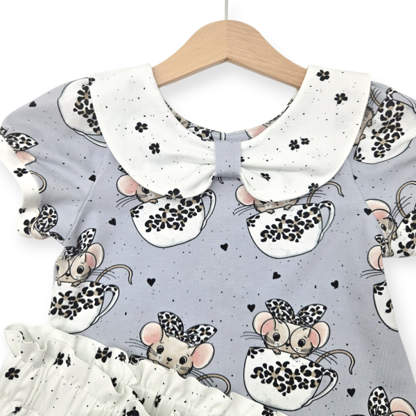 Set aus Kragenshirt und Shorts, Größe 116, Mäuschen